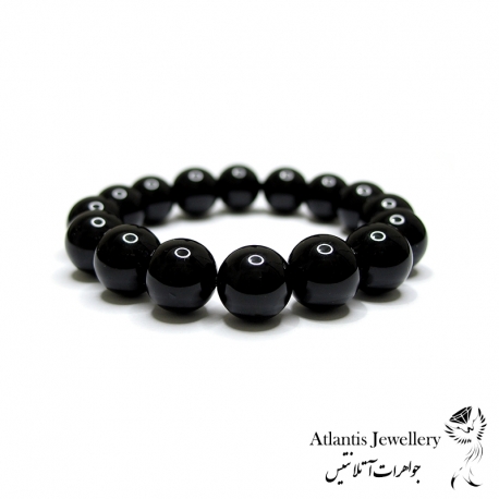 دستبند سنگ عقیق سیاه  Black Agate