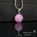 آویز سنگ کریستال کوارتز بنفش purple crystal quartz