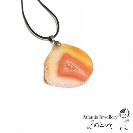 آویز پلاک عقیق کارنلیان Carnelian Agate