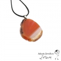 آویز پلاک عقیق کارنلیان Carnelian Agate