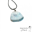 آویز پلاک عقیق آبی Blue Agate