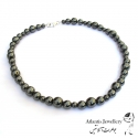 گردنبند مهره ای سنگ حدید Hematite